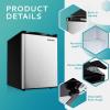 imageEUHOMY Upright freezer 21 Cubic Feet Single Door Compact Mini Freezer with Reversible Stainless Steel Door Removable Shelves Small freezer for HomeDormsApartmentOffice Silver21 CUFT