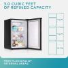 imageEUHOMY Upright freezer 30 Cubic Feet Single Door Compact Mini Freezer with Reversible Stainless Steel Door Small freezer for HomeDormsApartmentOffice SilverSilver