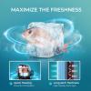 imageEUHOMY Upright freezer 30 Cubic Feet Single Door Compact Mini Freezer with Reversible Stainless Steel Door Small freezer for HomeDormsApartmentOffice SilverSilver