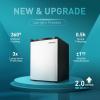 imageEUHOMY Upright freezer 30 Cubic Feet Single Door Compact Mini Freezer with Reversible Stainless Steel Door Small freezer for HomeDormsApartmentOffice SilverSilver
