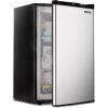 imageEUHOMY Upright freezer 30 Cubic Feet Single Door Compact Mini Freezer with Reversible Stainless Steel Door Small freezer for HomeDormsApartmentOffice SilverSilver