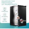 imageEUHOMY Upright freezer 30 Cubic Feet Single Door Compact Mini Freezer with Reversible Stainless Steel Door Small freezer for HomeDormsApartmentOffice SilverBlack