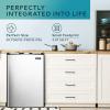 imageEUHOMY Upright freezer 30 Cubic Feet Single Door Compact Mini Freezer with Reversible Stainless Steel Door Small freezer for HomeDormsApartmentOffice SilverSilver