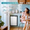 imageEUHOMY Upright freezer 30 Cubic Feet Single Door Compact Mini Freezer with Reversible Stainless Steel Door Small freezer for HomeDormsApartmentOffice SilverSilver