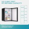 imageEUHOMY Upright freezer 30 Cubic Feet Single Door Compact Mini Freezer with Reversible Stainless Steel Door Small freezer for HomeDormsApartmentOffice SilverBlack