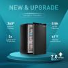 imageEUHOMY Upright freezer 30Cubic Feet Single Door Compact Mini Freezer with Reversible DoorSmall freezer for HomeDormsApartmentOffice BlackBlack