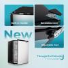 imageEUHOMY Upright freezer 30Cubic Feet Single Door Compact Mini Freezer with Reversible DoorSmall freezer for HomeDormsApartmentOffice BlackSilver