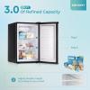 imageEUHOMY Upright freezer 30Cubic Feet Single Door Compact Mini Freezer with Reversible DoorSmall freezer for HomeDormsApartmentOffice BlackSilver