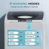 imageEuhomy 103cuft Portable Washer 88LBS Capacity Small Portable Washing Machine with 10 Programs 5 Water Levels Drain Pump and LED DisplayCompact Washer for Apartments RVs Homes Light Gray159 cuft