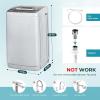 imageEuhomy 103cuft Portable Washer 88LBS Capacity Small Portable Washing Machine with 10 Programs 5 Water Levels Drain Pump and LED DisplayCompact Washer for Apartments RVs Homes Light Gray09 cuft