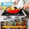 imageEuhomy 4 Burners Cooktop 24 inch 220V Electric Stove Top Burner 16 Level and Touch Control 6000W Builtin Electric Burners for Cooking Child Lock Timer Residual Heat Indicator No Plug2 Burners