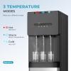 imageEuhomy Bottom Loading Water Dispenser for 5 Gallons 3 Temperatures ColdHotWarm with Child Lock Display Light Water Dispenser for Apartments Schools Companies Black