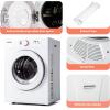 imageEuhomy Compact Dryer 18 cu ft Portable Clothes Dryers with Exhaust Duct with Stainless Steel Liner Four Function Small Dryer Machine Suitable for Apartments Dorm RVs White18 CuFt