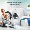 imageEuhomy Compact Dryer 18 cu ft Portable Clothes Dryers with Exhaust Duct with Stainless Steel Liner Four Function Small Dryer Machine Suitable for Apartments Dorm RVs White35 CuFt No 2