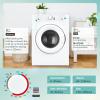 imageEuhomy Compact Dryer 18 cu ft Portable Clothes Dryers with Exhaust Duct with Stainless Steel Liner Four Function Small Dryer Machine Suitable for Apartments Dorm RVs White35 CuFt No 2