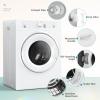imageEuhomy Compact Dryer 18 cu ft Portable Clothes Dryers with Exhaust Duct with Stainless Steel Liner Four Function Small Dryer Machine Suitable for Apartments Dorm RVs White35 CuFt No 2
