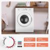 imageEuhomy Compact Dryer 18 cu ft Portable Clothes Dryers with Exhaust Duct with Stainless Steel Liner Four Function Small Dryer Machine Suitable for Apartments Dorm RVs White35 CuFt No 1