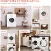 imageEuhomy Compact Dryer 18 cu ft Portable Clothes Dryers with Exhaust Duct with Stainless Steel Liner Four Function Small Dryer Machine Suitable for Apartments Dorm RVs White18 CuFt