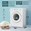 imageEuhomy Compact Dryer 18 cu ft Portable Clothes Dryers with Exhaust Duct with Stainless Steel Liner Four Function Small Dryer Machine Suitable for Apartments Dorm RVs White35 CuFt No 2