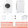 imageEuhomy Compact Dryer 18 cu ft Portable Clothes Dryers with Exhaust Duct with Stainless Steel Liner Four Function Small Dryer Machine Suitable for Apartments Dorm RVs White18 CuFt