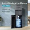 imageEuhomy SelfCleaning Bottom Loading Water Dispenser 3 TemperaturesColdHotWarm with Child Lock Display Light Suitable for Apartments Schools Companies BlackampampSilver