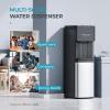 imageEuhomy SelfCleaning Bottom Loading Water Dispenser 3 TemperaturesColdHotWarm with Child Lock Display Light Suitable for Apartments Schools Companies BlackampampSilver