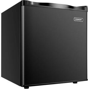 imageEUHOMY 11 CuFt Mini Freezer  Single Door Upright Freezer with Removable Shelf Reversible Door Compact Deep Freezer for HomeKitchenGarageBlack