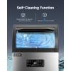 imageEUHOMY Commercial Ice Maker100lbs24HStainless Steel Under Counter Ice Machine with Water Filter33lbs Storage Capacity 45 Cubes in 812 Mins Freestanding Ice Machine for HomeBarCafeRestaurant100lbsday