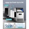imageEUHOMY Commercial Ice Maker100lbs24HStainless Steel Under Counter Ice Machine with Water Filter33lbs Storage Capacity 45 Cubes in 812 Mins Freestanding Ice Machine for HomeBarCafeRestaurant100lbsday