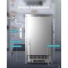 imageEUHOMY Commercial Ice Maker100lbs24HStainless Steel Under Counter Ice Machine with Water Filter33lbs Storage Capacity 45 Cubes in 812 Mins Freestanding Ice Machine for HomeBarCafeRestaurant100lbsday