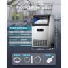 imageEUHOMY Commercial Ice Maker100lbs24HStainless Steel Under Counter Ice Machine with Water Filter33lbs Storage Capacity 45 Cubes in 812 Mins Freestanding Ice Machine for HomeBarCafeRestaurant100lbsday
