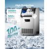 imageEUHOMY Commercial Ice Maker100lbs24HStainless Steel Under Counter Ice Machine with Water Filter33lbs Storage Capacity 45 Cubes in 812 Mins Freestanding Ice Machine for HomeBarCafeRestaurant100lbsday