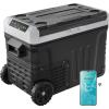 imageEUHOMY 12 Volt Refrigerator 53QT50L Electric Cooler Portable Freezer 12V24V DC 100240V AC 12V Fridge 468 12V Cooler with Wheels ampamp 2 Baskets for Travel Truck Boat CampingRefrigerator