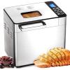 imageEUHOMY Bread Maker Machine 2LB Bread Maker for 3 Loaf Sizes ampamp 3 Crust Colors  Ideal for Family Gifts Breadmaker with Stainless Steel and Fruit ampamp Nut Dispenser Gluten FreeNEW Bread Maker 13 Programs
