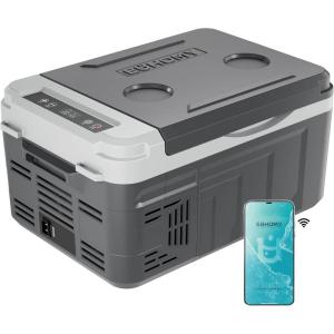 imageEUHOMY 12 Volt Refrigerator 11 Quart 10L Compressor Electric Cooler APP Control Car Fridge 1224V DC ampamp 100240V AC Car refrigerator 468 Portable Freezer for RV Camping TravelRefrigerator