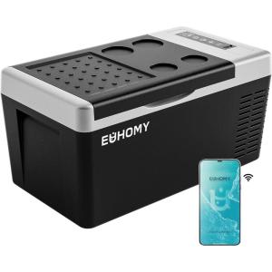 imageEUHOMY 12 Volt Refrigerator 19QT18L Compressor Electric Cooler APP Control Car Fridge 468 Portable Refrigerator 1224V DC 100240V AC Portable Freezer for Camping Travel Boat19 QT