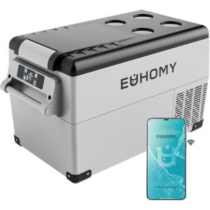imageEUHOMY 12 Volt Refrigerator 48QT45L Electric Cooler 12V Fridge APP Control 12V Cooler 468 Portable Freezer 1224V DC 100240V AC for Camping Travel Truck Home37QT