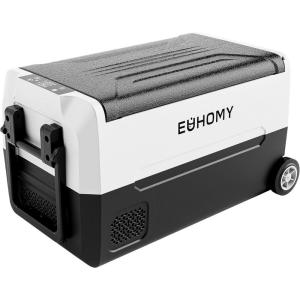 imageEUHOMY 12 Volt Refrigerator 58QT55L 12V Fridge Electric Cooler 1224V DC 100240V AC 468 12V Freezer Removable Divider Car Fridge For Camping RV Travel Fishing Outdoor37QT