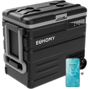 imageEUHOMY 12 Volt Refrigerator 59QT55L 12V Fridge APP Control Electric Cooler 1224V DC 110240V AC Car Refrigerator 068 12 Volt Cooler for Camping Trip Truck Boating Outdoor69QT