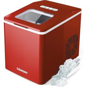 imageEUHOMY Commercial Under Counter Nugget Ice Maker Machine 66LbsDay Bulitin Freestanding Ice Maker with Gravity Drainage SelfCleaning ampamp 24H Timer Ice Machine for Commercial ampamp Home UseSilver55lbsDay