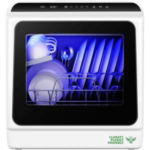 imageEUHOMY Countertop Dishwasher Portable with 6 Programs 5L Builtin Water Tank for Apartments ampamp RV 167 HighTemp No Hookup Needed Mini Dishwasher with Baby Care Air DryQuickECOFruitNormal Mode