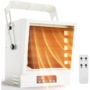 imageEUHOMY Electric Garage Heater 7500 Watt 240V Hardwired Ceiling Workshop heater with FullFunction Remote ampamp 9Hour Timer ETL Compliant Wall Heater Suitable for Garage Workshop Warehouse10 000Watt