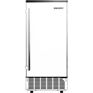 imageEUHOMY LunaArc Crescent Ice Maker Countertop 1600PcsDay Ready in 12Mins Auto Deep Cleaning Timer Portable Ice Maker Machine with Clear Ice Cubes for WhiskeyCoffeeSoft DrinksWhite