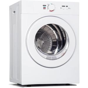imageEuhomy Compact Dryer 18 cu ft Portable Clothes Dryers with Exhaust Duct with Stainless Steel Liner Four Function Small Dryer Machine Suitable for Apartments Dorm RVs White18 CuFt