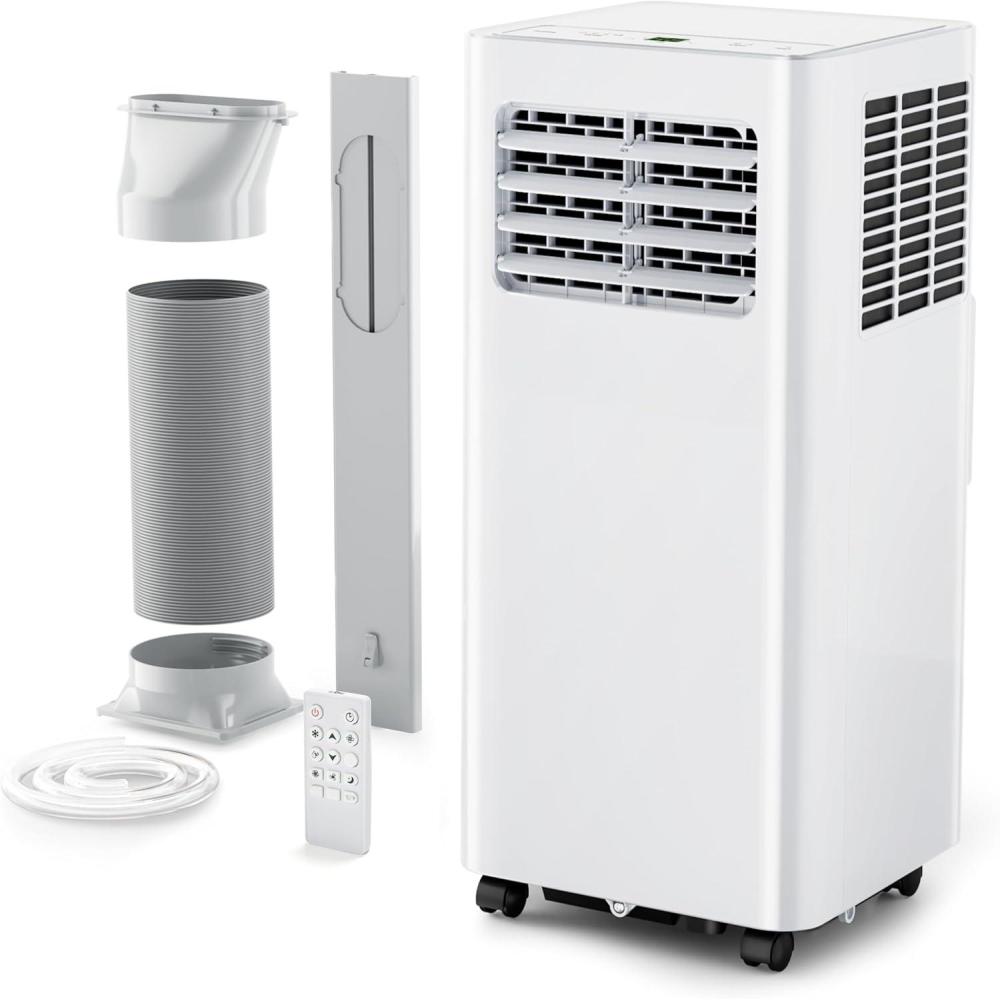 imageEUHOMY Portable Air Conditioners 8000 Btu 3 in 1 Portable Cooling AC with Dehumidifier Fan Sleep Modes AC Unit with Remote Control ampamp 24H Timer for Bedroom Rooms Apartments up to 350 SqFt8 000 BTU