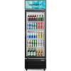 imageEUHOMY 114CuFt Back Bar Cooler With 3 Glass Doors 53quot Counter Height Beverage Refrigerator with LED Lighting Commercial Display Bar Fridge for BeerSoda DrinksWine Black9 CUFT Commercial Refrigerator