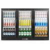 imageEUHOMY 114CuFt Back Bar Cooler With 3 Glass Doors 53quot Counter Height Beverage Refrigerator with LED Lighting Commercial Display Bar Fridge for BeerSoda DrinksWine Black3 Door Back Bar Cooler