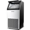 imageEUHOMY Commercial Ice Maker Machine100lbs24H Stainless Steel Under Counter Ice Machine with 33lbs Storage Bin Freestanding Ice Maker for HomeBarCafeRestaurant100lbsday