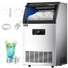 imageEUHOMY Commercial Ice Maker100lbs24HStainless Steel Under Counter Ice Machine with Water Filter33lbs Storage Capacity 45 Cubes in 812 Mins Freestanding Ice Machine for HomeBarCafeRestaurant100lbsday