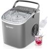 imageEUHOMY Nugget Ice Maker Countertop Max 40lbsDay AutoCleaning 2Qt Reservoir Compact Sonic Ice Maker with 25lbs Basket and Scoop Soft Chewable Nugget Ice for HomePartyRVCamping StainlessGrey